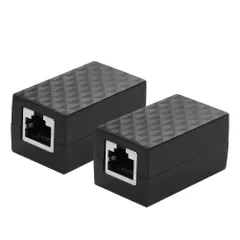 CERRXIAN イーサネット サージプロテクター RJ45 メス-メス コネクタ 屋外防雷保護 ネットワーク延長アダプター (2個セット)