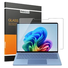 Megoo Microsoft Surface Laptop 7 第7世代 保護フィルム，13.8 インチ、指紋防止/気泡レス/Copilot+ PC, 専用強化 保護ガラスフィルム