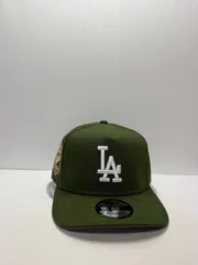 Newera ロサンゼルスドジャース 40thアニバーサリー 9fifty A-FRAME スナップバックキャップ オリーブカラー