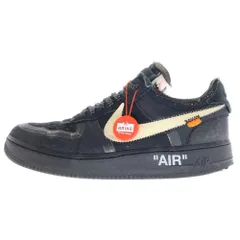 NIKE (ナイキ) ×OFF-WHITE THE 10 AIR FORCE 1 LOW AO4606-001 オフホワイトコラボ エアフォースワン ローカットスニーカー ブラック US9.5/27.5cm
