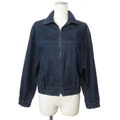 シンプルライフ SIMPLE LIFE レナウン ジャケット ブルゾン デニム 刺繍 S 青 ブルー