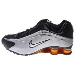 NIKE (ナイキ) SHOX R4 Black/Bright Mandarin ショックス ローカットスニーカー シューズ シルバー/ブラック US8.5/26.5cm HQ1988-003