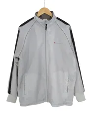 Champion チャンピオン トラックジャケット L 旧タグ ヴィンテージ 袖ロゴ ワンポイント グレー