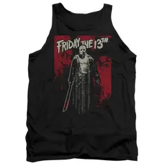 アニメキャラクター メンズ トップス Tシャツ Licensed Character Friday The 13th Drip Adultank Top Black ブラック