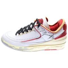 NIKE (ナイキ) ×OFF-WHITE AIR JORDAN 2 RETRO LOW SP DJ4375-106 オフホワイト エアジョーダン2 ローカットスニーカー US8/26cm ホワイト/レッド