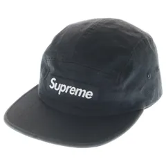 SUPREME (シュプリーム) 18SS Washed Chino Twill Camp Cap ボックスロゴ ウォッシュドチノツイルキャンプキャップ 帽子 ブラック