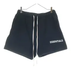 FEAR OF GOD ESSENTIALS (フィアオブゴッド エッセンシャルズ) ロゴプリント スウェット ショートパンツ ブラック