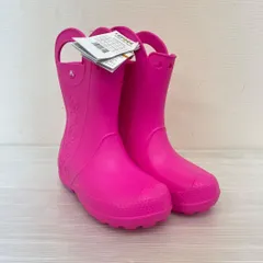 T686-89618 クロックス ハンドル イット レインブーツ キッズ 20cm ピンク 長靴