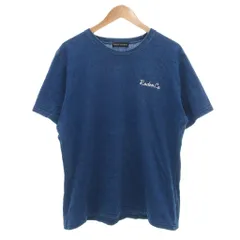 ロデオクラウンズ Rodeo Crowns Tシャツ デニム風 M 青 ブルー クルーネック ロゴ刺繍 半袖 ECF001 /SX ■ECF001