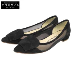 FABIORUSCONI ファビオルスコーニ メッシュ×スエード モチーフ付きシースルーパンプス シューズ レディース 黒 ブラック 36 36