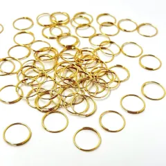 200個 11mm ステンレス 丸カン 直径 連結リング 金具 マルカン 手作り パーツ 材料 ボイエッジ) ジュエリー DIY用 (スカイ 手芸用品 (ゴールド)