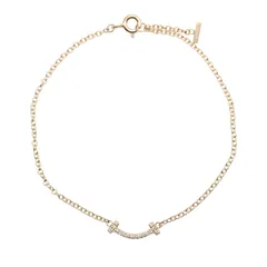 ティファニー TIFFANY＆CO ブレスレット Tスマイル ミニ ブレスレット ダイヤ 62994576 腕回り16㎝ K18PG（ピンクゴールド） ダイヤモンド Tスマイル ミニ ブレスレット ダイヤのサムネイル