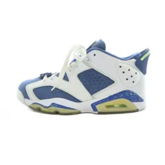 ナイキ NIKE 304401-106 AIR JORDAN 6 RETRO LOW SEAHAWKS スニーカー シューズ 靴 ロゴ レザー 26cm 白 ホワイト 青 ブルー ■GY99 /MQ
