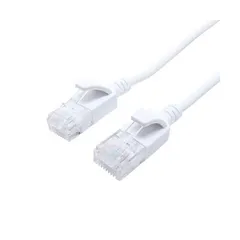 （まとめ） ナカバヤシ ミヨシCAT.6A LANケーブル スリム ホワイト 2m C6A-S02WH 1本 〔×5セット〕