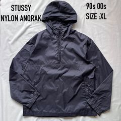 90s Old Stussy オールドステューシー ナイロン アノラック 青 M