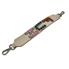 FENDI(フェンディ) ショルダーストラップ ミニストラップユー アイボリー×シルバー×マルチ スタッズ レザー