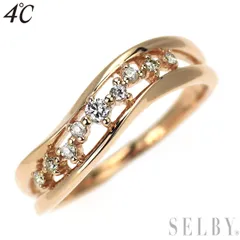 4℃ K18PG ダイヤモンド リング