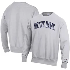 チャンピオン メンズ トップス Tシャツ スウェット Mens Champion Heathered Gray Notre Dame Fighting Irish Arch Reverse Weave Pullover Sweatshirt Ntd Grey