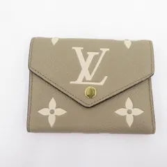 【瀬戸大橋店】 中古 LOUIS VUITTON | ルイ・ヴィトン 三つ折り財布 バイカラー モノグラム アンプラント ポルトフォイユ・ヴィクトリーヌ M81861 ベージュ 【125】