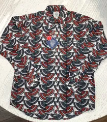 日本製メンズプリントカジュアルシャツ　　サイズM相当