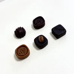 デコパーツ　高級チョコ風　ミックスカラーアソート　5個