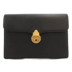 バーバリーズ Burberrys ヴィンテージ クラッチバッグ セカンド ビジネス ノバチェック 鍵付き ロゴ レザー 黒 ブラック /GV ■GY11