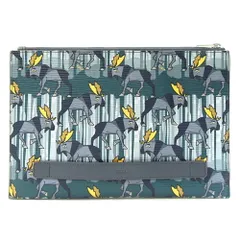  フルラ クラッチバッグ マルテ グレー グリーン系 中古