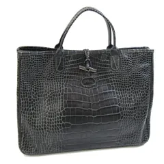  ロンシャン ハンドバッグ ロゾ ダークグレー 中古 鞄