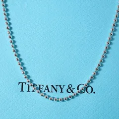 極美品86cm ティファニー ロングボールチェーン ネックレス/25-2104