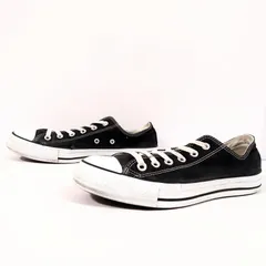 定番カラー◎【CONVERSE】コンバース スニーカー ローカット シューズ M9166 ALLSTAR オールスター カジュアル キャンバス 定番 大人気 シンプル ライン ロゴ メンズ 黒 ブラック 26.5cm /M43089HH