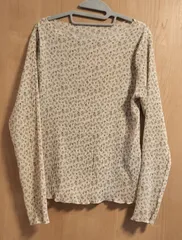 グラシア　ハニーズ　Lサイズ　薄いピンク　薄いベージュ　花柄　プリーツカットソー　プルオーバー　重ね着◎