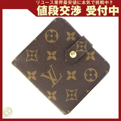  ルイヴィトン 二つ折り財布 モノグラム コンパクトジップ