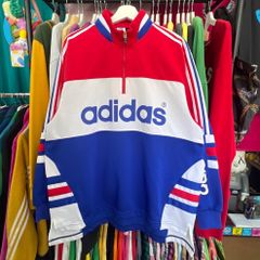 デサント製 オールド adidas ハーフZIPジャージプルオーバー - メルカリ