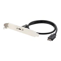 【スモールラボ】USB3.1 Gen2 内部延長ケーブル 0.5m｜20Gbps PCIスロット拡張型 全高ブラケット付 マザーボード・PCケース用
