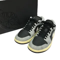 NIKE ナイキ エアジョーダン 1 LOW SE スニーカー メンズ レザー AIR JORDAN グレー/ブラック 26.0cm HQ2010-012 中古 T1