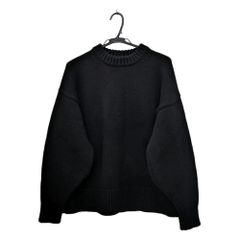 [Meito] The Row OPHELIA TOP Oversized Wool and Cashmere Pullover Knit in Black, Women's Apparel