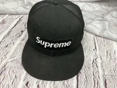 Supreme キャップ　NEW ERA BOX LOGOMESHCAP 24SS ブラック 