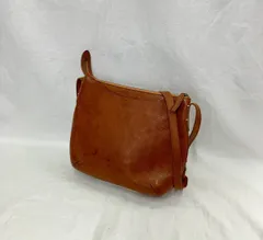 genten ゲンテン レザー ショルダーバッグ ブラウン 茶色 ロゴ 