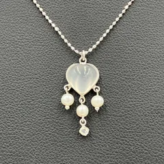 【大人気】K18WG ホワイトゴールド ネックレス 約40cm 総重量約2.0g ハートデザイン ボールチェーン 金