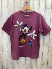 ブルゾン MICKEY UNLIMITED ミッキーアンリミテッド 半袖Tシャツ  90s両面ミッキー グーフィー 数か所変色 アメリカ製