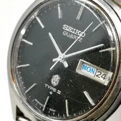 セイコーヴィンテージ 1970年代名機 SEIKOタイプⅡ クォーツ メンズ腕時計　0903-7030 文字盤ブラック　電池切れのため動作未確認 　風防小キズあり　ケース錆あり　管理番号KKVHAKO130