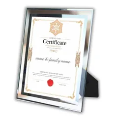 I'm so happy フォトフレーム ガラス a4 額縁 縦横 おしゃれ 写真立て アンティーク 賞状 シルバー 