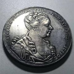 銀貨 1726年 エカチェリーナ1世 2ルーブル銀貨 ロシア帝国 ロマノフ朝