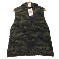 ユニクロ UNIQLO 00s Y2K フードダウンベスト カモ柄 迷彩 3XL  レディース  3XL