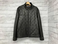 POLO RALPH LAUREN／シングルライダース／レザージャケット／キルティング／ラムレザー／ブラックXLサイズ／メンズ