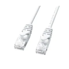 （まとめ） サンワサプライカテゴリ6準拠極細LANケーブル ホワイト 3m LA-SL6-03W 1本 〔×2セット〕