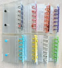 大好評★リフィル20枚付！A7 クリアバインダー シール帳に◎ 透明 ステッカー 収納 平成女児 平成レトロ