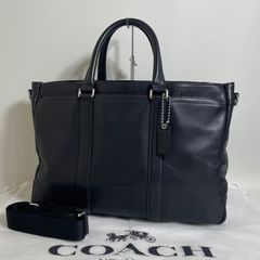 COACH ビジネスバッグ ネイビー - メルカリ