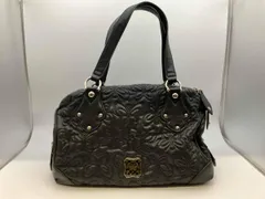 ANNA SUI／ハンドバッグ／ミニボストン／レザー／ブラック／蝶