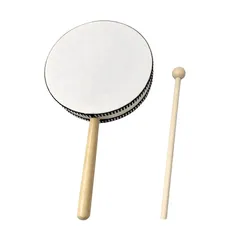 코젠타 핸드 드럼 퍼커션 악기 (양면 목재 손잡이 포함) (20cm)